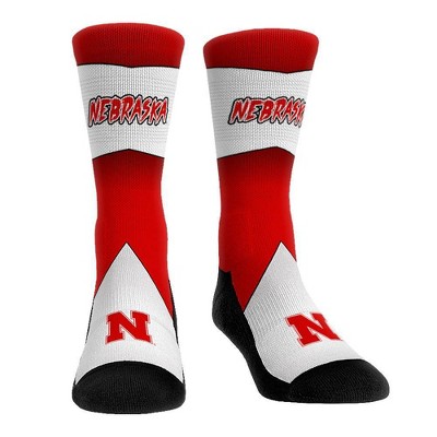 NCAA Nebraska Cornhuskers Adult Battle Call Crew Socks - L/XL