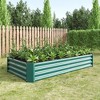 7.6x3.7x0.98ftRaised Garden Bed Kit - Metal Raised Bed Garden,Black - 3 of 4