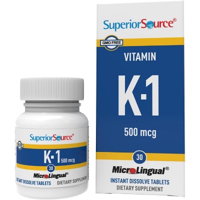 Superior Source Vitamin K1 500mcg – 100 Tablets