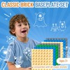 Strictly Briks Classic Building Brick Baseplates, Blue, Green, Gray, and Sand, 20 Pieces, 2.5x2.5 Inches (8x8 Studs) - 2 of 4