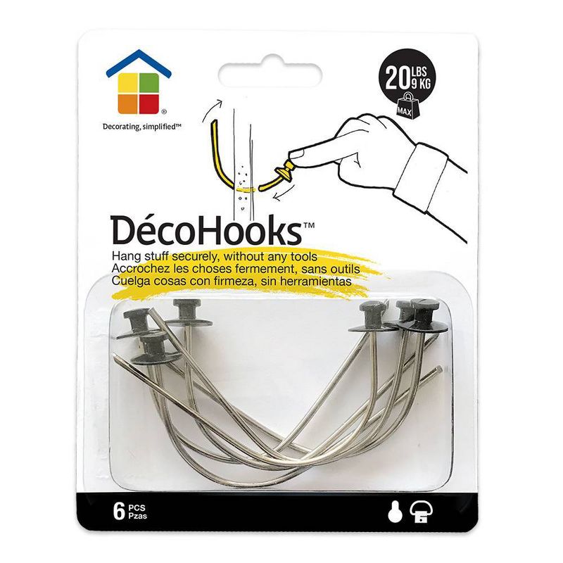 Under The Roof Decorating 20lbs Decorative Hooks Black, 1 of 9