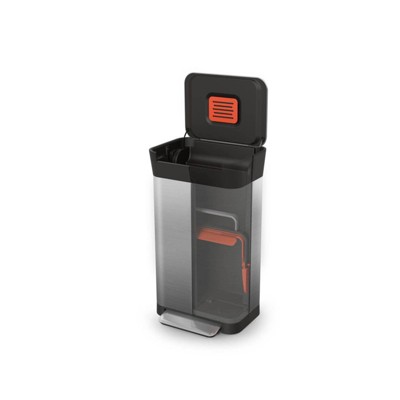 Fingerprint Resistant Stainless Steel Rectangular Trash Can with Pedal
