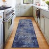 Vintage Distressed Area Rug, Machine Washable Rug for Living Room, Non-Slip Non-Shedding Floral Carpet, Low Pile Stain Resistant Rug - 4 of 4