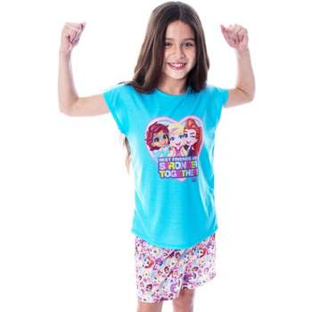 Polly Pocket Little Girls' Best Friends Shirt and Shorts 2 PC Pajama Set Best Friends