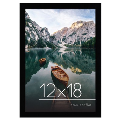 Americanflat 12x18 Black Picture Frame - Composite Wood with Shatter Resistant Glass