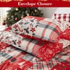Christmas Duvet Cover Queen, Reversible Printed Comforter Cover Set Christmas Holiday Decorative Bedding, Soft Microfiber Red Duvet + 2 Pillow Shams - 4 of 4
