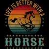 Men's Design By Humans LIFE IS BETTER WITH A HORSE By punsalan T-Shirt - 2 of 2
