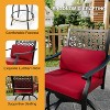 Outdoor Swivel Bar Stools Counter Height with Cushion, 2PCS Patio Bar Stools with Armrest & Back, Tall Outdoor Swivel BarStools for Backyard - 4 of 4