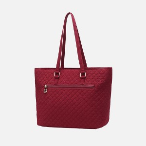 MKF Collection Hallie Solid Quilted Cotton Women’s Tote Bag by Mia K - 1 of 4