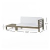 Christopher Knight Home Oana Outdoor Acacia Wood Right Arm Loveseat and Coffee Table Set with Cushion - 3 of 4