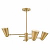 Lark Birdie 3 - Light Chandelier in  Lacquered Brass - 3 of 4