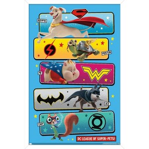 Trends International DC Comics Movie DC League of Super-Pets - The Pets Framed Wall Poster Prints - 1 of 4