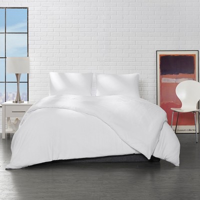 Ella Jayne White Microfiber King Duvet Cover Set