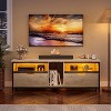 Bestier 63" TV Stand with Charging Station RGB LED Lights for TVs up to 75 - 3 of 4