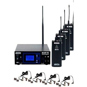 VOCOPRO Professional PLL Wireless In-Ear Monitor Package with Stationary Transmitter and Four Receivers and four in-ear monitors SILENTPAINEARBAN - 1 of 1