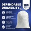 Plasticplace 4 Gallon White Drawstring Garbage Bags (100 Count) - 4 of 4