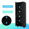 Tall Storage Cabinet with 2 Doors and Adjustable Shelves, Freestanding MDF Cabinet with Anti-Tip Kit - 4 of 4