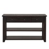 CAVINAS 48" Solid Wood Top Console Table with 3 Drawers,Hallway Table with 2 Shelves,Modern Entryway Table for Living Room,Hallway - 2 of 4
