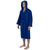 Alpine Swiss Dane Mens Hooded Bathrobe Pure Cotton Terry Cloth Long Robe for Men Super Absorbent Quick Drying Luxury Spa Robe - 3 of 4