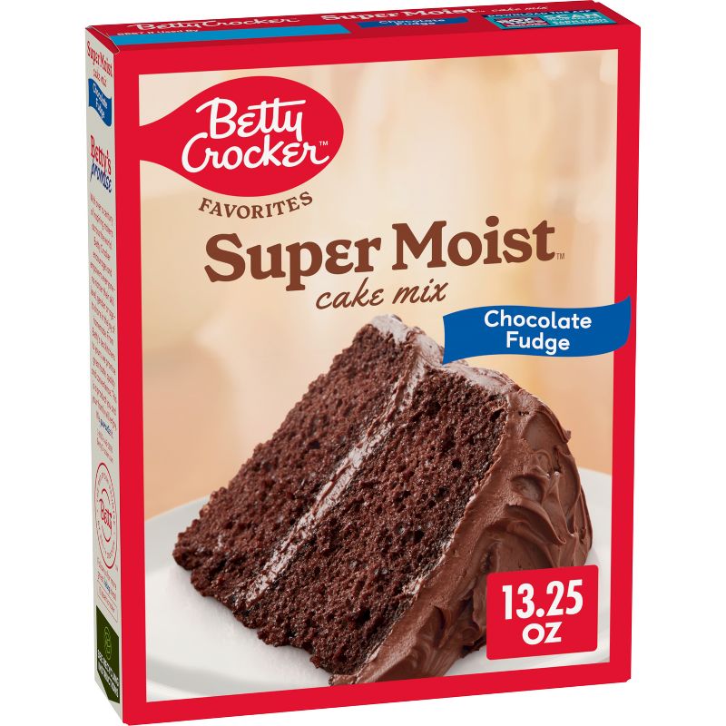 Betty Crocker Chocolate Fudge Super Moist Cake Mix - 13.25oz, 1 of 11