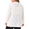 Women's Plus Size Open Front Long Sleeve Autumn Winter Knit Cardigan with Pockets - Agnes Orinda - 4 of 4