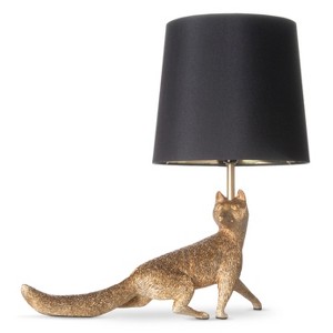 Fox Table Lamp Black/Gold (Lamp Only) - J. Hunt