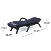 Outdoor Chaise Lounge with Cushion, Modern Curved Backrest Recliner for Patio, Poolside or Garden Relaxation and Sunbathing-Maison Boucle - 4 of 4