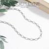 Oval Link Circle Chain Necklace for Women 18KT Gold Plated Stainless Steel 16"-18" Ginger Lyne Collection - 2 of 4