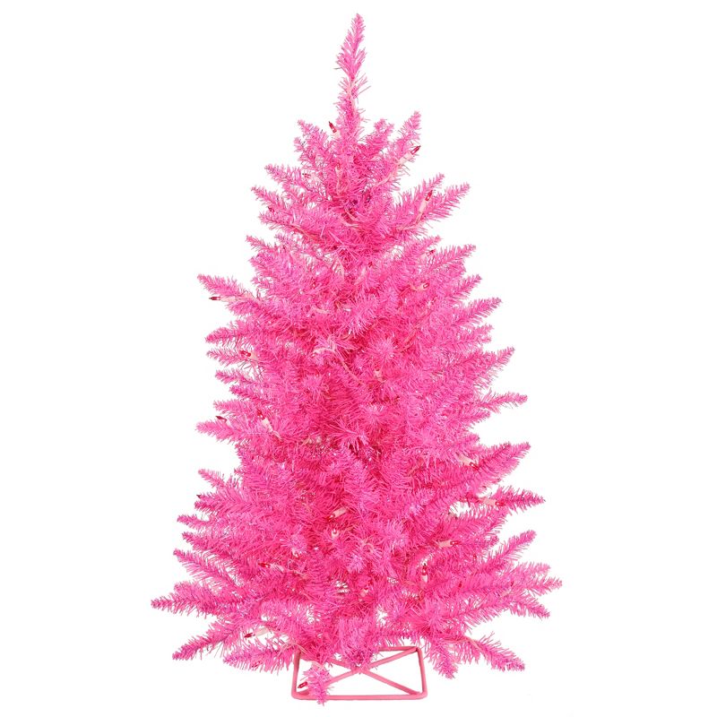 Vickerman Hot Pink Series Unique Artificial Christmas Tree, 1 of 5