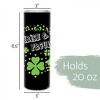 Elanze Designs Irish & Proud Green Shamrock Horseshoe St. Patrick's Day 20 ounce Stainless Steel Travel Tumbler with Lid For Your On The Go Beverages - 2 of 4