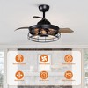 Parrot Uncle 36" Modern Black Bladeless Fandeliers with Light and Remote - 2 of 4