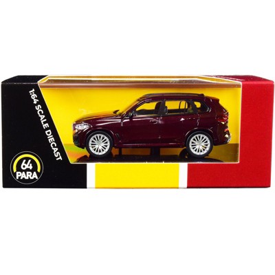 BMW X5 (G05) with Sunroof Ametrine Red Metallic 1/64 Diecast Model Car by Paragon