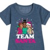 - Barbie - Holidays & Christmas Graphic Short Sleeve Fleece Dress - 2 of 4
