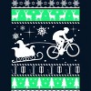Men's Design By Humans Christmas Santa Cycling Sleigh By LewismartinStore Tank Top - 2 of 3