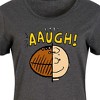 Women's Peanuts C Brown Half Football Head Graphic T-shirt Dress - Heather Charcoal - 4X - 2 of 4