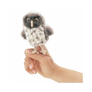 Folkmanis Puppets Mini Spotted Owl Finger Puppet 2638 - 1 of 3