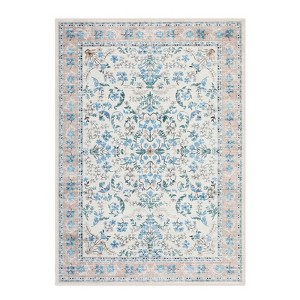 1200Gsm 100% Polyester 350g Pearl Velvet Washable Foldable Carpet XL Floral Printed Carpet with Modern Floral Style - 1 of 4