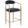 NicBex Set of 2 Bar Stools for Kitchen Island,Modern Counter Bar Stools with Metal Frame,Bar Chairs for Dining Rooms,Kitchens Islands,Black/White - 3 of 4