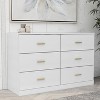 HDZNVF Modern White 6 Drawer Dresser for Bedroom, Ample Storage Wide Chest of Drawers, Sturdy and Safe - 2 of 4