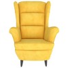 vidaXL Armchair in Stylish Mustard Yellow Velvet - Retro Style Seating with Durable Plywood Frame for Home Decor - Mustard - 3 of 4