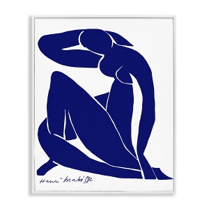 Stupell Industries Minimal Abstract Purple Nude Woman Matisse Artist Black Framed Giclee Art - 1 of 4