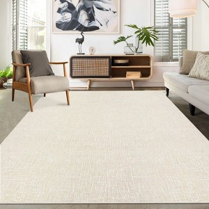 Modern Abstract Area Rugs for Living Room Soft Low-Pile Carpet Washable Rugs Indoor Foldable Printed Textured Floor Carpet Non Slip Rug - 1 of 4