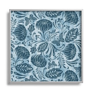 Heather Dutton Arabella Washed Indigo Metal Framed Art Print - Deny Desings - 1 of 3