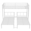 Bellemave Metal Twin Over Twin Over Twin Bunk Beds for 3 Kids, Heavy Duty Triple Bunk Bed with Built-in Desk,White - 3 of 4