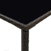 vidaXL Bar Table Brown PE Rattan, Tempered Glass, Powder-Coated Steel - 4 of 4