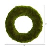 Nearly Natural 18” Moss Artificial Wreath - 2 of 3