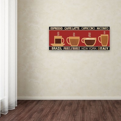 Deco Coffee Panel I Canvas Art Print in Brown and Beige