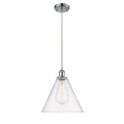Berkshire - 1 Light Cord Hung Mini Pendant In Industrial Style-14.75 Inches Tall and 12 Inches Wide