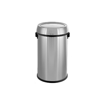 Photo 1 of Alpine Industries Commercial Trash Can with Swing Lid Stainless Steel 17 Gallon 470-65L-1