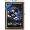 Trends International NFL Seattle Seahawks - Neon Helmet 23 Framed Wall Poster Prints - 3 of 4